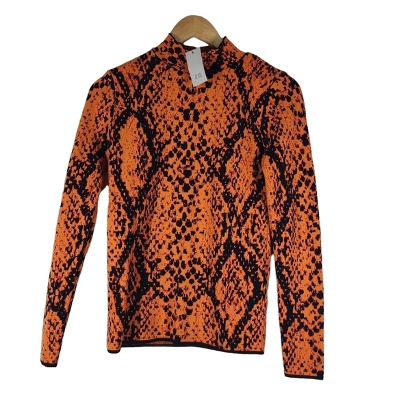 NWT River Island Snake-Print Highneck Top sz 6 - Picture 7 of 8